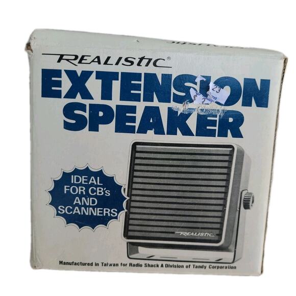 Realistic Radio Shack Radio CB Scanner Extension Speaker Cat No 21-549 Black - Picture 1 of 4